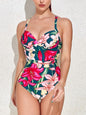 Flower Patterned Curvy Swimsuit